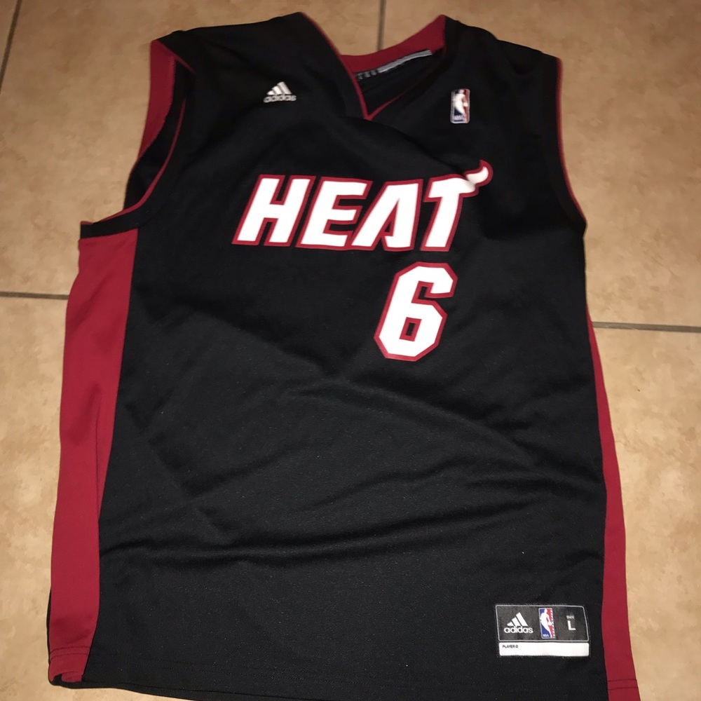 Adidas Miami heat lebron James men’s large jersey